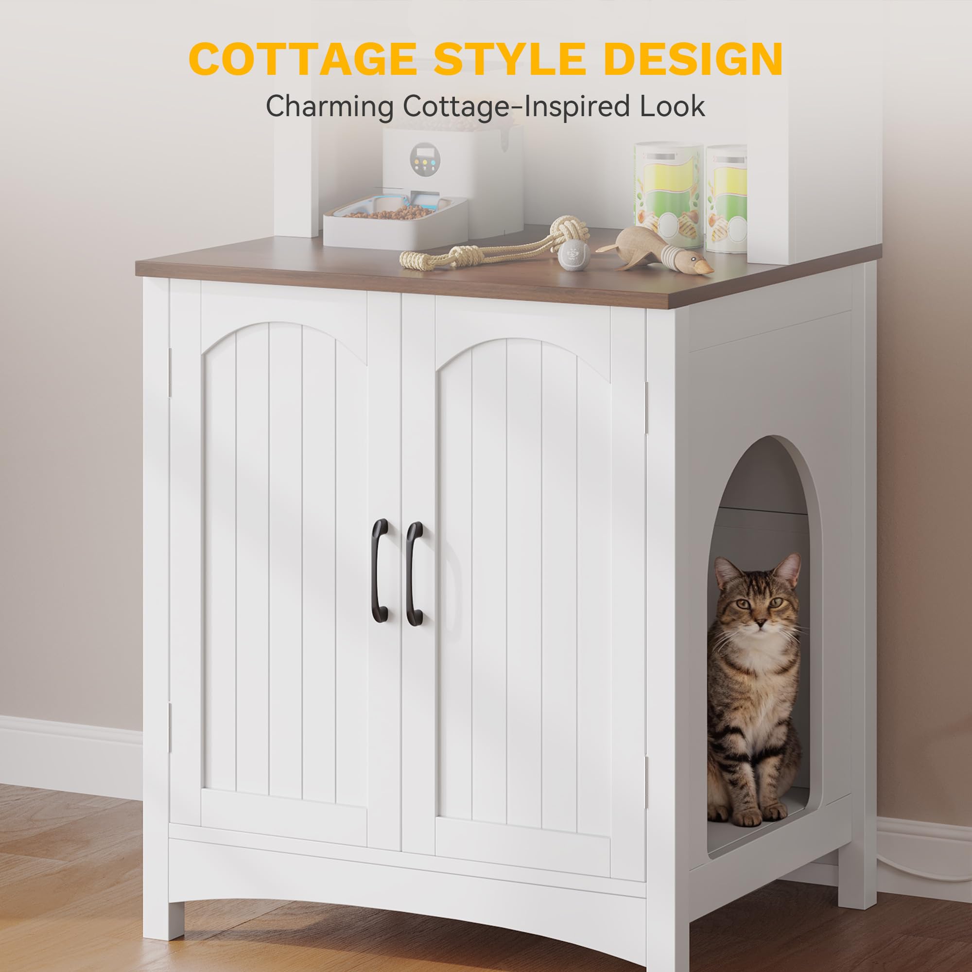 Amazon.com: DWVO 70.8in Large Hidden Cat Litter Box Furniture with